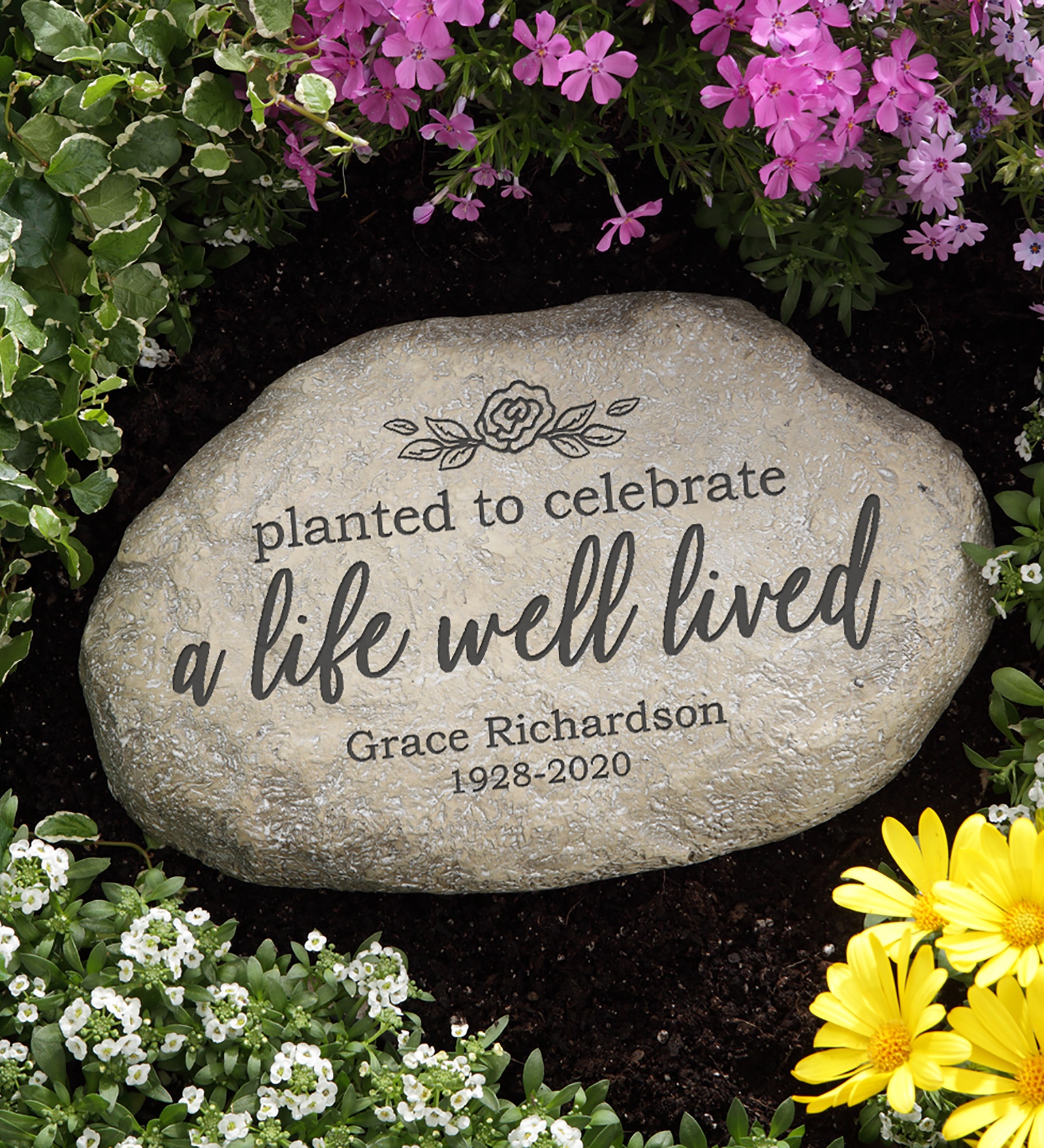 A Life Well Lived Personalized Memorial Garden Stone